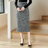 米思阳2026春季新款小香风通勤开叉半身裙修身搭配直筒一步裙0158 商品缩略图1