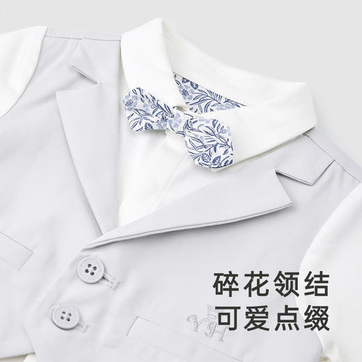 【高定系列】英氏假两件小绅士连体衣复古男宝宝春夏透气新款 商品图1
