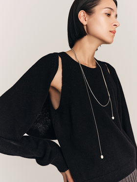 四种穿法 羊绒羊毛混纺两件套针织外套背心FJ492623O