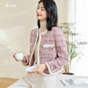 米思阳 春季新款温柔高定小香风短外套拼接保暖粗花呢上衣女 商品缩略图0