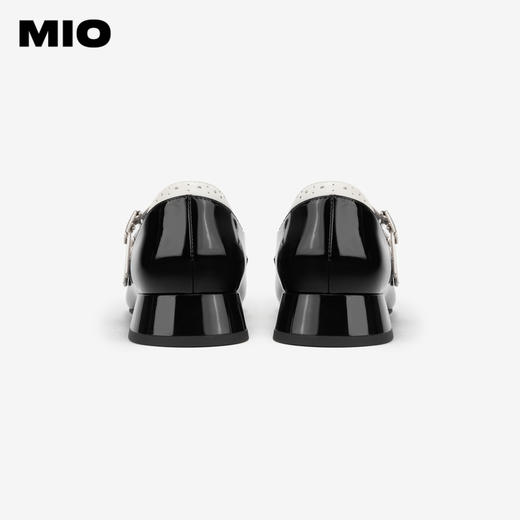 MIO米奥春季拼色低跟复古单鞋甜美秀气通勤玛丽珍鞋女鞋M241440705 商品图4