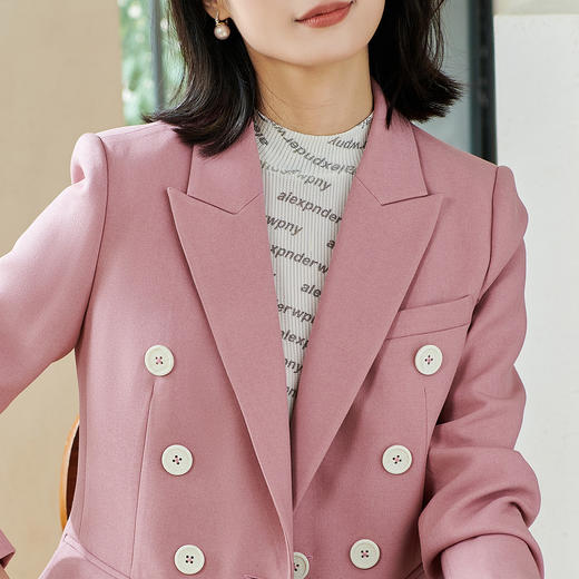 剩M/XL 【高级感西装】2026春季新款时尚通勤修身显瘦百搭外套5Q24AX0127 商品图4