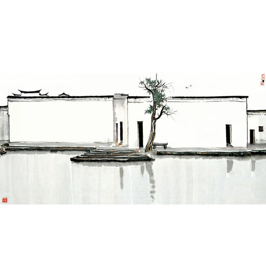 嘉德文创｜《双燕》吴冠中限量收藏级版画复制品 商品图1