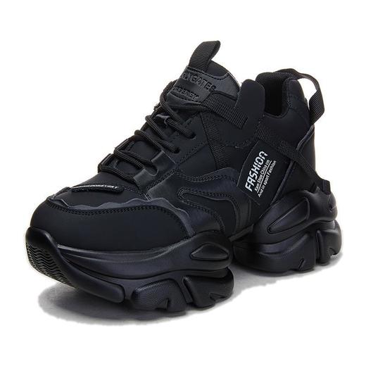 真皮老爹鞋女2023秋季新款厚底韩式运动鞋女时尚休闲鞋百搭鞋子女 商品图4