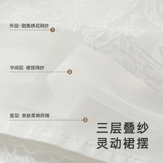 【高定系列】英氏童装女童连衣裙公主蓬蓬裙纯棉绣花女宝可爱裙子 商品图1