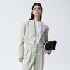 Self Who烟灰绿色西装外套女2024早春新款休闲宽松设计感短款西服 商品缩略图1