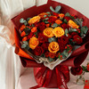 【幸福喜悦】红金色系时尚精品大花束 商品缩略图0