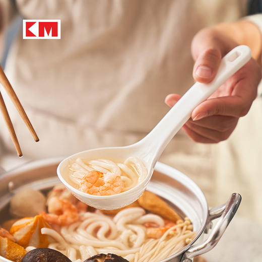 【日本进口】汤勺大号盛汤家用日式盛粥稀饭长柄耐高温小勺子饭勺汤碗厨房饭勺网红TPX饭勺可立透明饭勺子防滑夹子不脏手镊子 商品图3