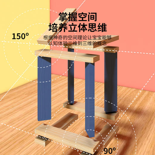 【阿基米德自由创意积木】 自由搭建不设限儿童创意拼搭阿基米德积木DIY建筑棒积木 防滑设计 想搭多高搭多高 商品图1