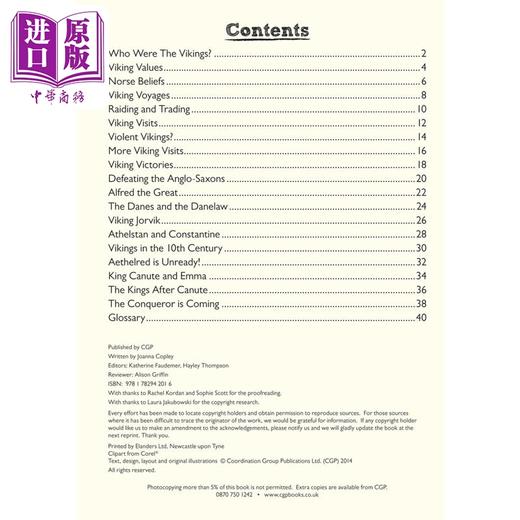 【中商原版】英国CGP KS2 Discover & Learn: History - Vikings Study Book, Year 5 & 6 商品图1