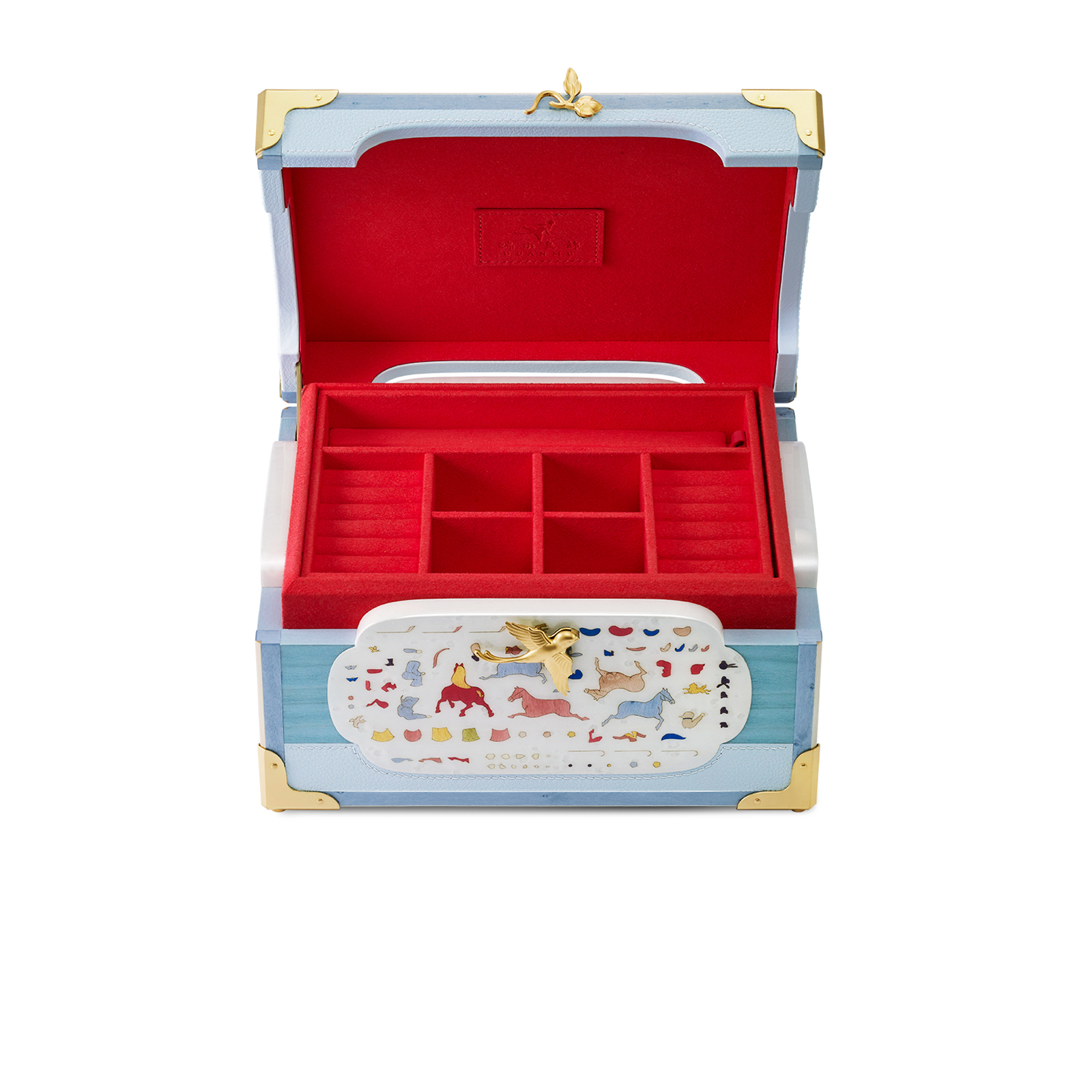 镶嵌“盛唐球赛”主题珠宝金钿匣