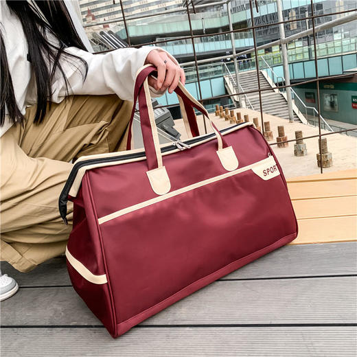 ALBB-短途旅行包女单肩手提大容量时尚韩版旅行袋男外出旅游出差行李包 商品图1