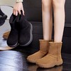 真皮雪地靴女2023冬季新款保暖厚底加绒短靴时尚百搭高帮加绒女靴 商品缩略图0