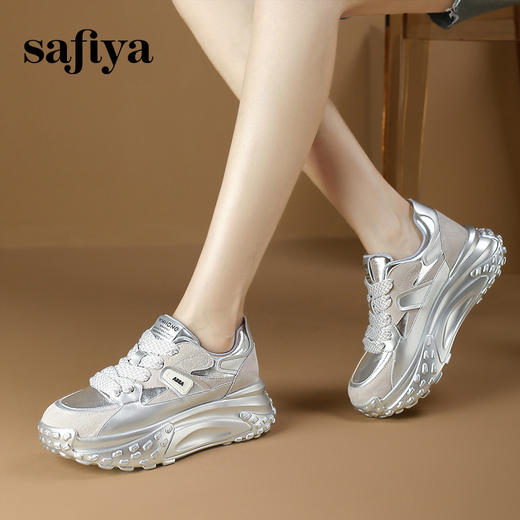 品质好货 | Safiya/索菲娅2023秋冬百搭厚底加绒运动保暖休闲鞋 SF33112802 商品图2