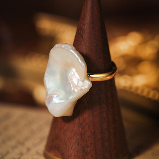 Manreya玛芮雅“海滨微风”巴洛克珍珠戒指优雅大方轻奢百搭礼物 商品图2