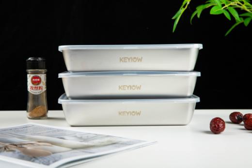 💥【KEYIOW方形大号304不锈钢保鲜盒】📍比玻璃的更轻便，比塑料的更健康！💕304食品级不锈钢抑菌，一套能用20年，-70度～300度可用 商品图1