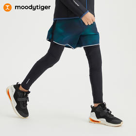 【专属】moodytiger24男童春新运动假两件裤训练跑步弹力速干41111501