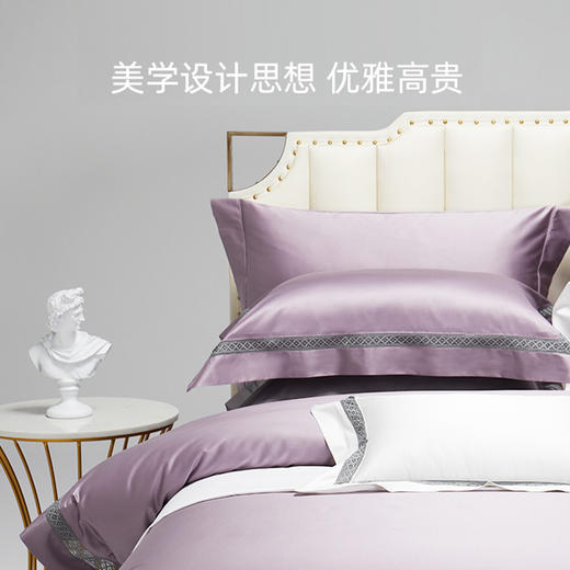 高端140支匹马棉四件套奢华长绒纯棉被套真丝质感五星级酒店床上用品 商品图3