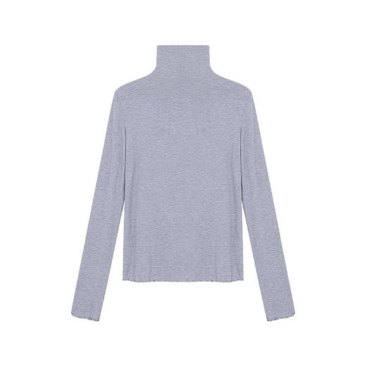 超弹面膜T 大弹力高领纯色莫代尔长袖t恤 薄款打底衫 商品图7