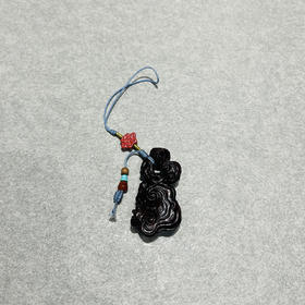 精雕灵芝如意°小叶紫檀小挂件