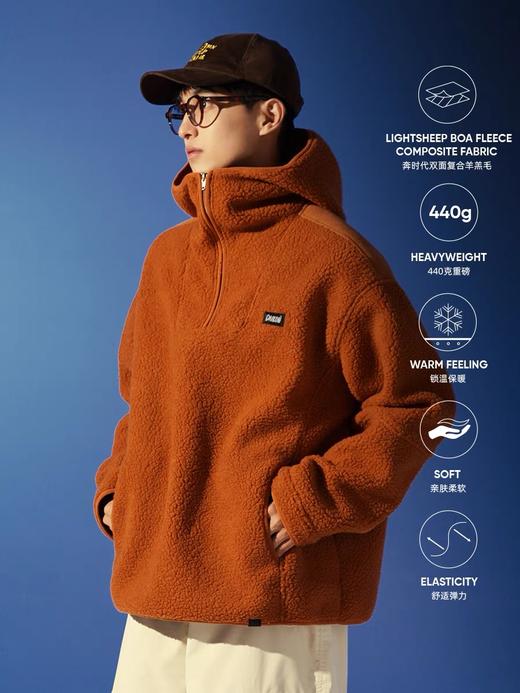 DAIKON Lab 23AW HEAVY HOODIE 羊羔绒重磅连帽外套 商品图0