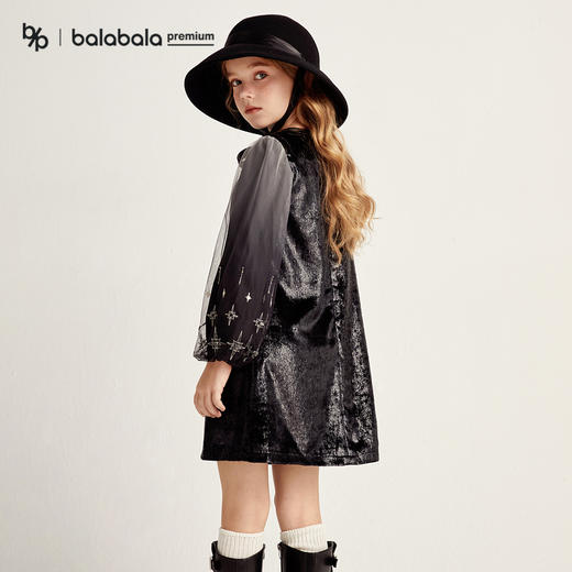 【premium】巴拉巴拉高端线冬摩登庄园天鹅绒重工刺绣连衣裙女 商品图2