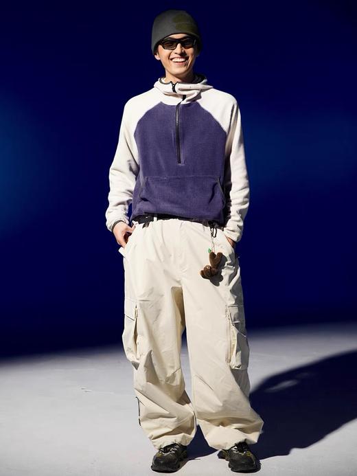 DAIKON Lab 23AW 格子抓绒拼接拉链连帽衫卫衣 商品图2