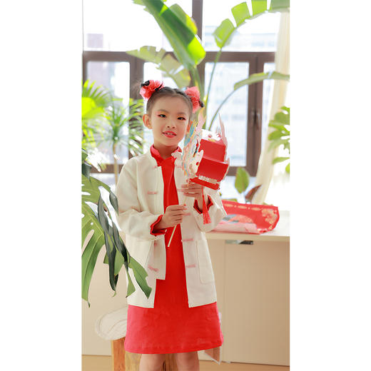 【抖音专属】【春满人间系列】童装外套（024710063-凝脂） 商品图3