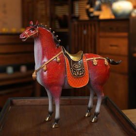 全铜战马摆件鸿运唐马生肖办公室客厅家居装饰马到成功开业礼品