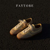faytobe新品绒面休闲小牛皮羊皮轻盈德训鞋系带方圆头运动鞋柔美 商品缩略图4