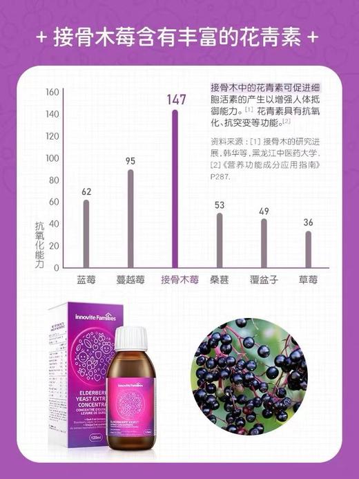 【刮码发货】一般贸易 英珞维接骨木莓酵母提取物儿童宝宝免疫力增强维生素VC糖浆营养品120ml 商品图4