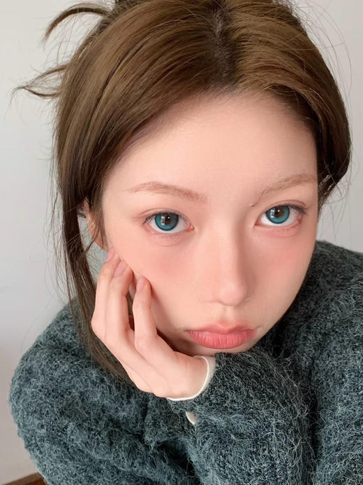 【中直径半年抛】MIMIPARK-碧水青-14.2mm【半年抛 0-800度 无525/575】 商品图7