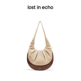 lost in echo2024春季新款设计师品牌拼接褶皱大号水滴包大气时髦