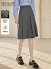【1件72折】熙世界学院风半身裙2025秋新款洋气压褶高腰显瘦小个子A字伞裙 商品缩略图0