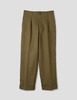 Margaret Howell  男士卡其绿单褶直筒裤 商品缩略图2