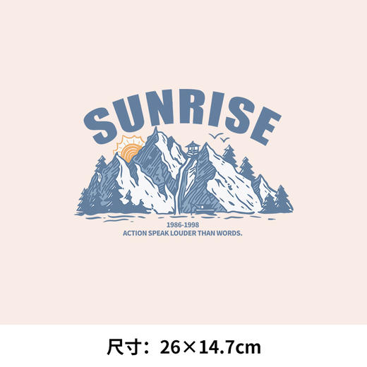 山峰新款图案A级过粉耐水洗胶印花贴T恤卫衣图案数码白墨热转印烫画贴 商品图0