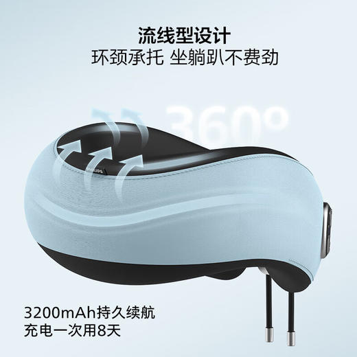 飞利浦（PHILIPS）颈椎按摩器 肩颈按摩仪物理揉捏热敷按摩枕支撑颈托 年会礼品生日礼物 PPM3104N 商品图3