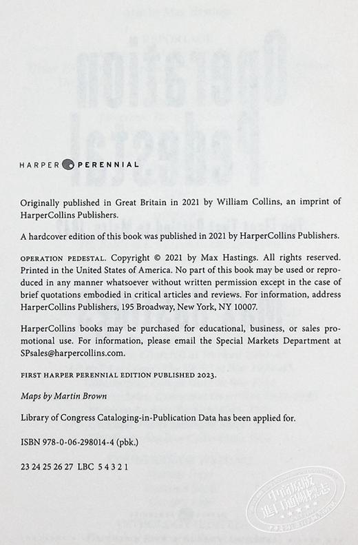预售 【中商原版】基座行动 1942年向马耳他作战的舰队 Operation Pedestal 英文原版 Max Hastings 二战战争历史 商品图3