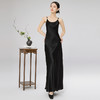 黑色吊带连衣裙春夏女士修身显瘦遮肚长裙气质国风裙子 商品缩略图7