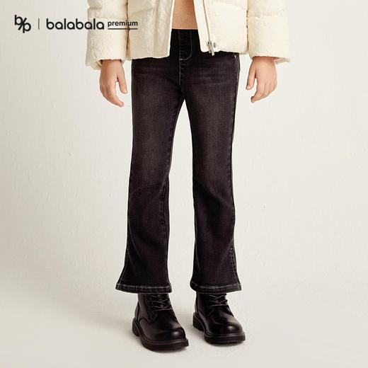 【premium】巴拉巴拉高端线冬摩登庄园系列女高腰牛仔喇叭裤 商品图1