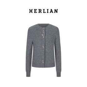 HL2DSSSW1011 纽扣装饰羊毛针织开衫