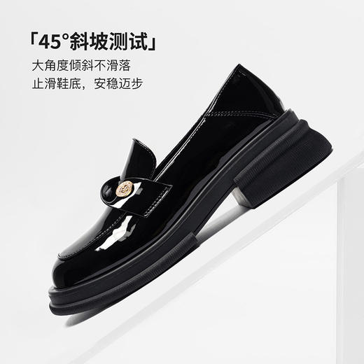 ZHR美拉德风乐福鞋2024新款时尚小金币一脚蹬单鞋ins山茶花小皮鞋 商品图11