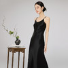 黑色吊带连衣裙春夏女士修身显瘦遮肚长裙气质国风裙子 商品缩略图3