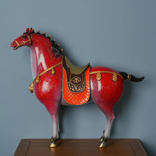 全铜战马摆件鸿运唐马生肖办公室客厅家居装饰马到成功开业礼品 商品图11