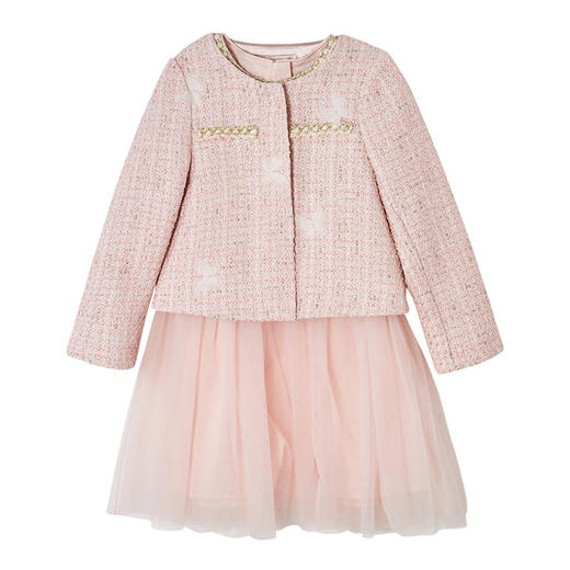 笛莎DEESHA女童2024年春季新款时尚香风优雅两件套  商品图4