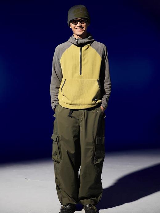 DAIKON Lab 23AW 格子抓绒拼接拉链连帽衫卫衣 商品图5