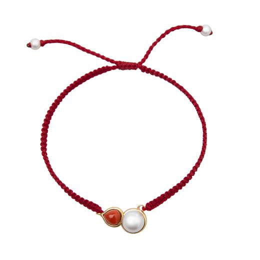  pearl moments  “福禄平安”小葫芦珍珠红绳手链 商品图0