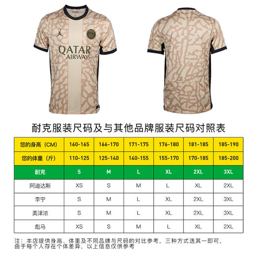 NIKE/耐克23-24赛季巴黎第四球迷版球衣成人短袖男FD6504-201 商品图3