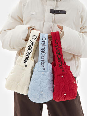 CryingCenter圣诞红云朵白baby蓝迷你云朵包珍珠链条小斜挎包