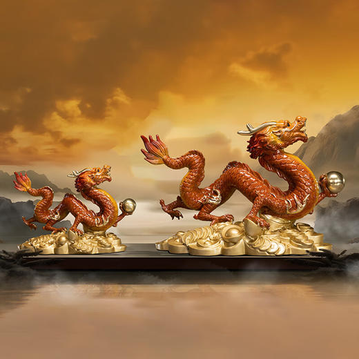 【6F】朱炳仁铜 钱龙进宝 龙摆件客厅玄关摆件工艺品家居装饰品办公室摆设礼品 钱龙进宝大号 商品图3